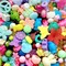 Acrylic Bead Mix, Huge Variety of Colorful Beads for Crafts, about 200 pieces, Adorabilities